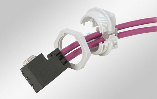 Soketli kablolar için ayrılabilir kablo rakoru, koruma sınıfı IP54. Metrik diş M20 - M63.