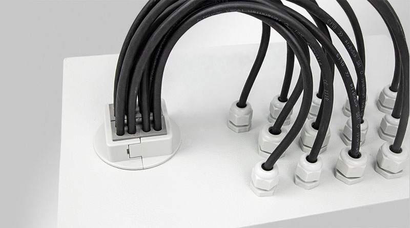 Presse-étoupes divisibles pour câbles avec connecteurs - étanches jusqu'à IP66 / IP68