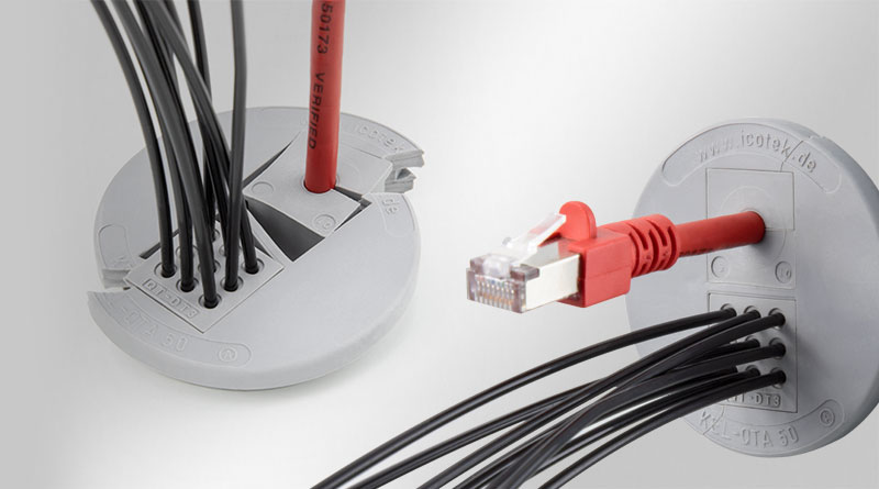 KEL-QTA | Plaques passe-câbles divisibles à clipser