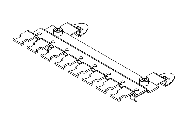 Pieds de fixation CEM en série pour rail DIN TH 35 avec maintien de câble intégré