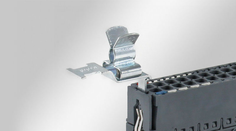 EMC shield clamps for bus modules