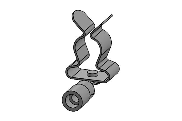 EMC shield clamps on cable lugs with or without integrated cable fixing  function