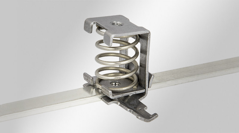 EMC shield brackets with compression spring