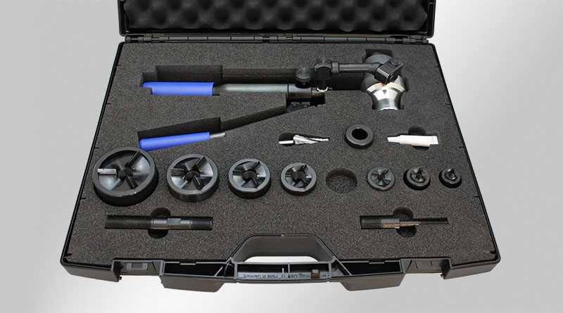 HYDRAULIC CONDUIT METAL STEEL KNOCKOUT PUNCH TOOL SET HOLE PUNCHER WITH CASE 